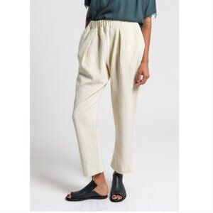 Black Crane Cream Gauzy 100% Cotton Pants Size Small